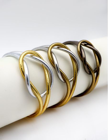 Jonc Bouddhiste Infinity BRONZE & RÉGLISSE