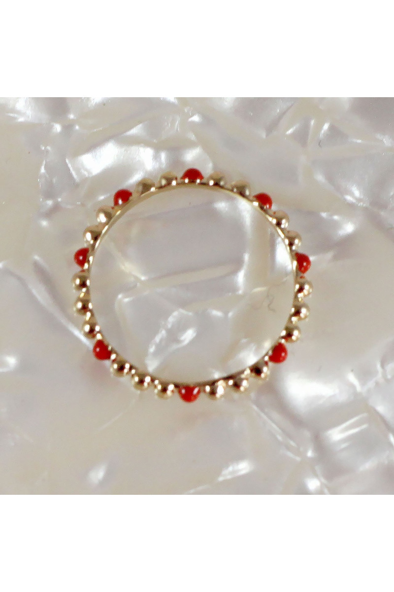 Bague Perlette Rouge