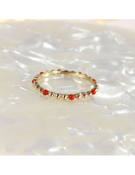Bague Perlette Rouge