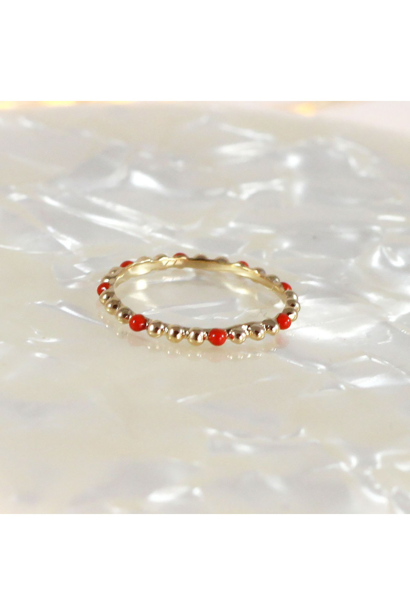 Bague Perlette Rouge