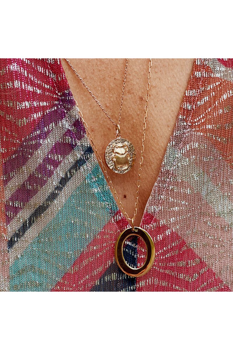 Collier long ovale