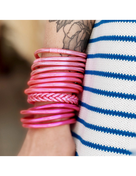 Jonc Bouddhiste Mantra PINK qualité supérieure (à partir de 10€)