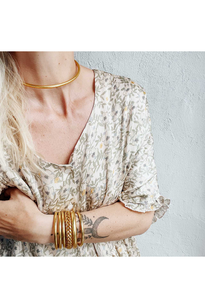 Collier Bouddhiste épais doré