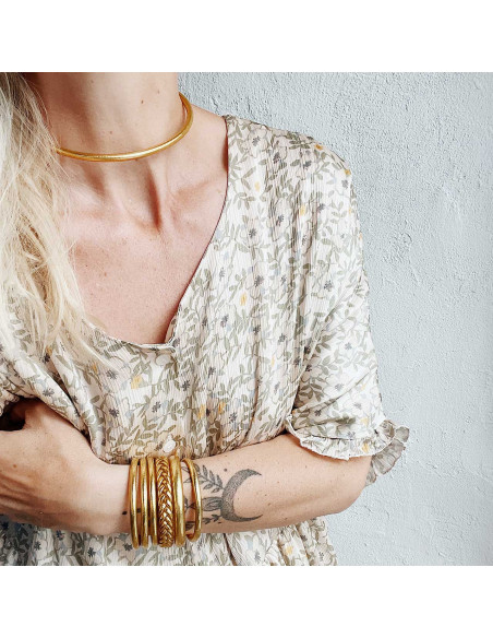 Collier Bouddhiste épais doré