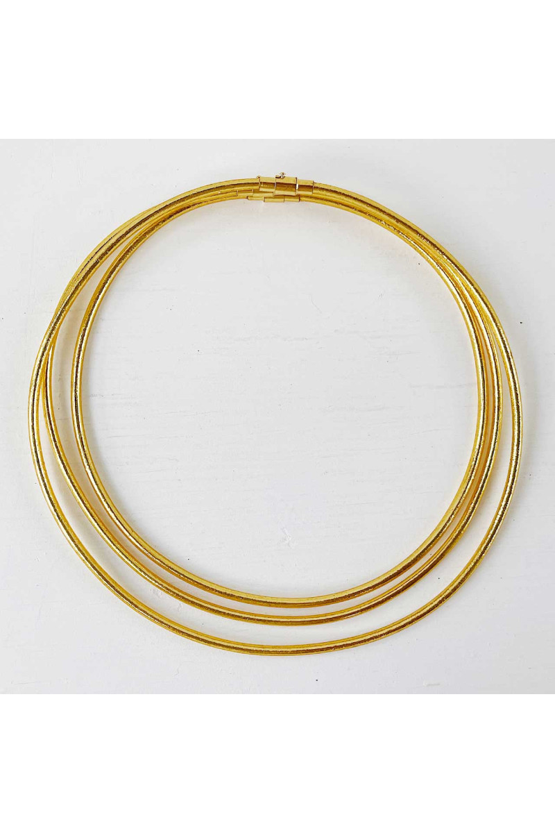 Collier Bouddhiste fin doré clair
