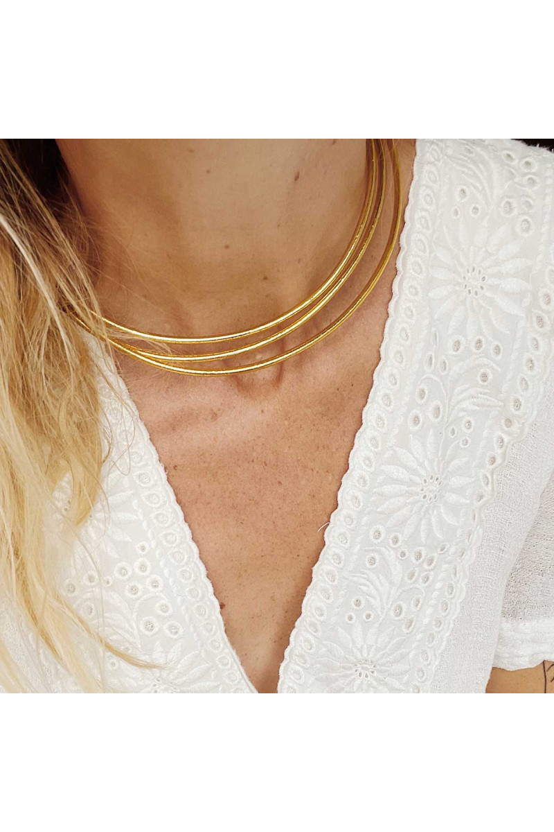 Collier Bouddhiste fin doré clair