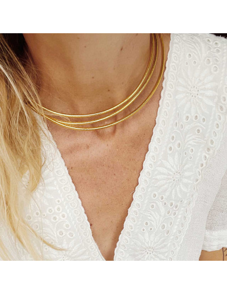 Collier Bouddhiste fin doré clair