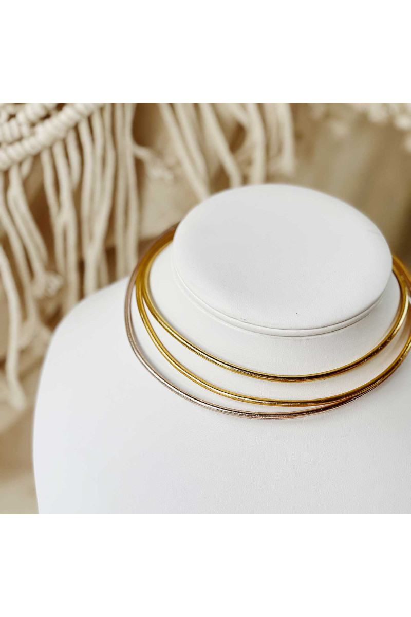 Collier Bouddhiste fin doré clair