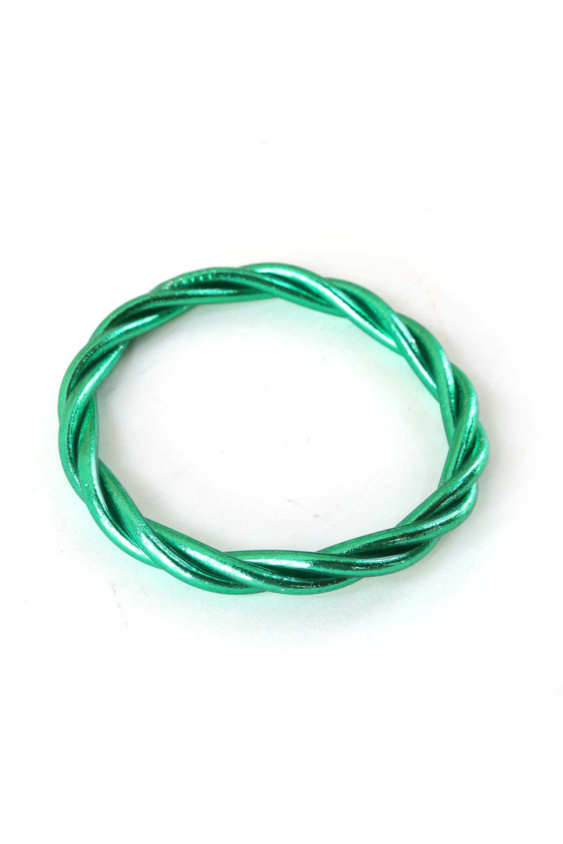 Jonc Bouddhiste torsadé GREEN