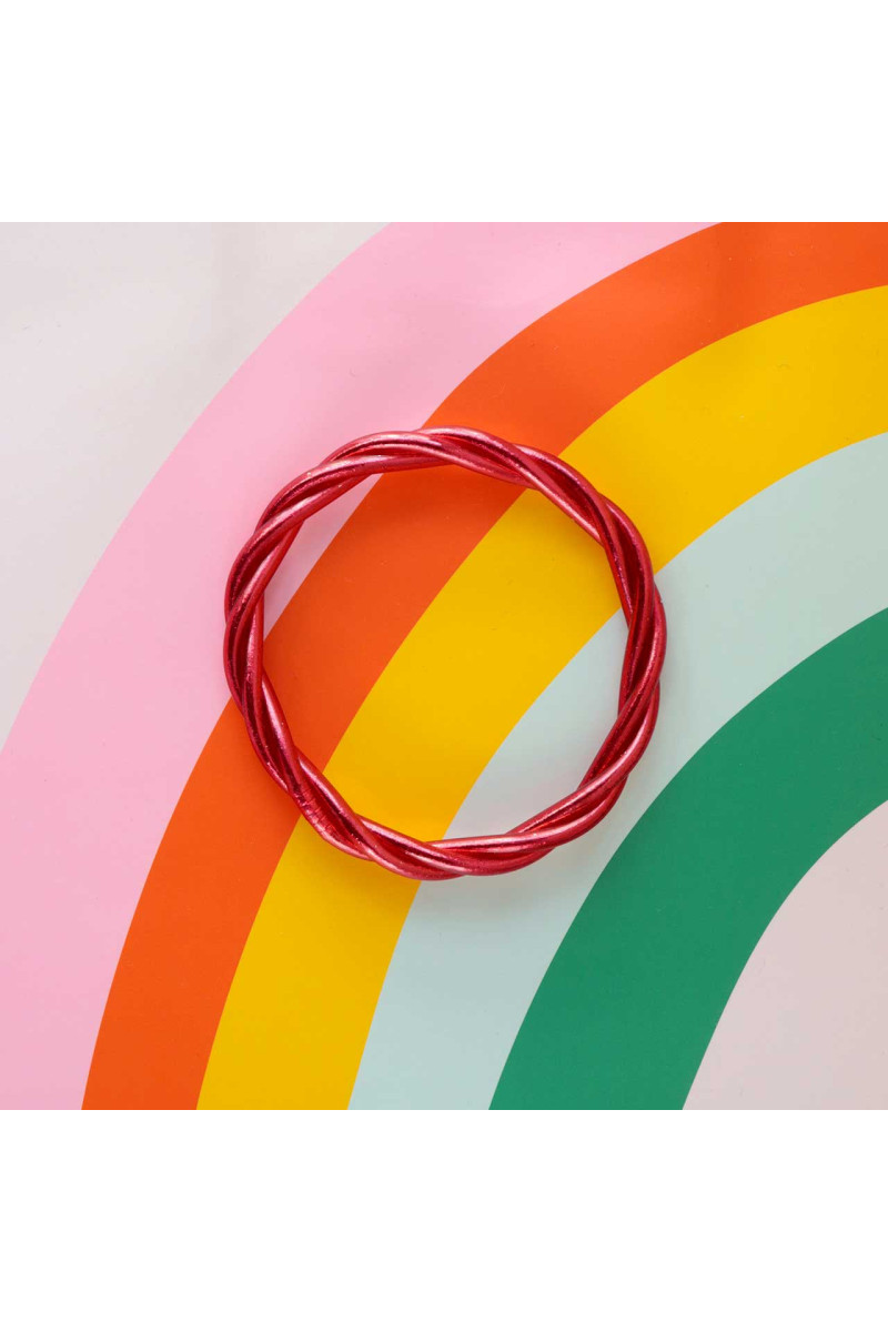 Jonc Bouddhiste torsadé ROUGE CERISE