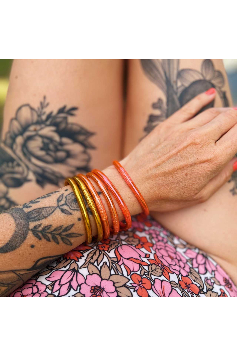 Jonc Bouddhiste Mantra CORAIL qualité supérieure (à partir de 10€)