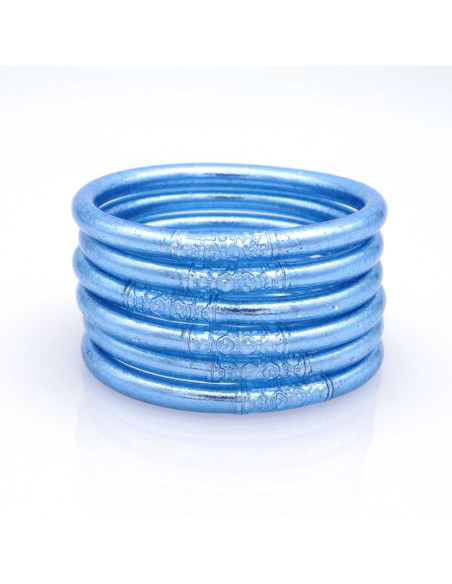 Jonc Bouddhiste Mantra BLEU JEAN qualité supérieure (à partir de 10€)