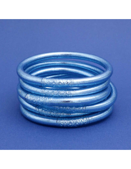 Jonc Bouddhiste Mantra BLEU JEAN qualité supérieure (à partir de 10€)