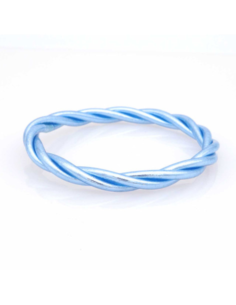 Jonc Bouddhiste torsadé BLEU JEAN