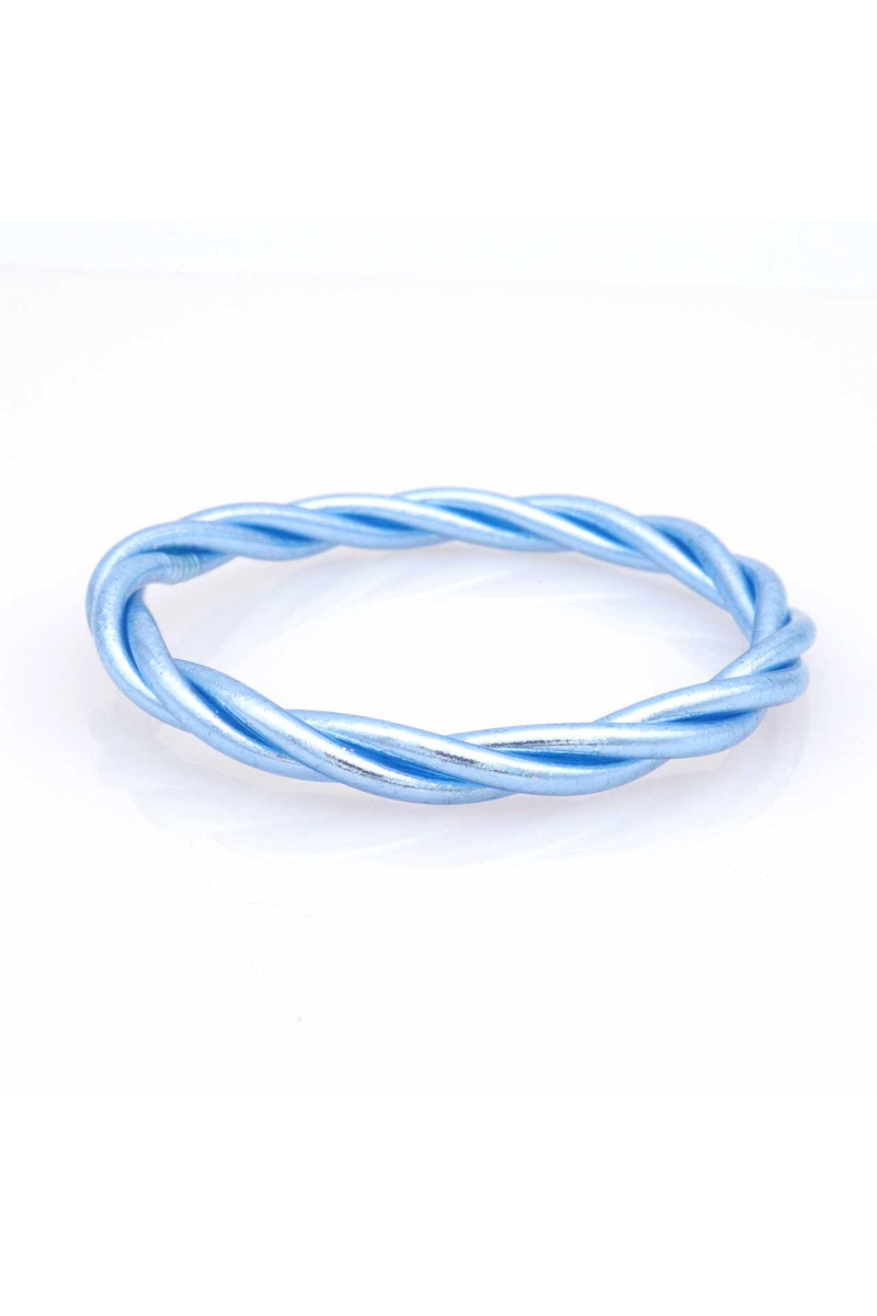 Jonc Bouddhiste torsadé BLEU JEAN