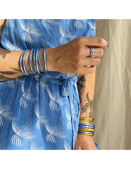 Bague Bouddhiste BLEU JEAN