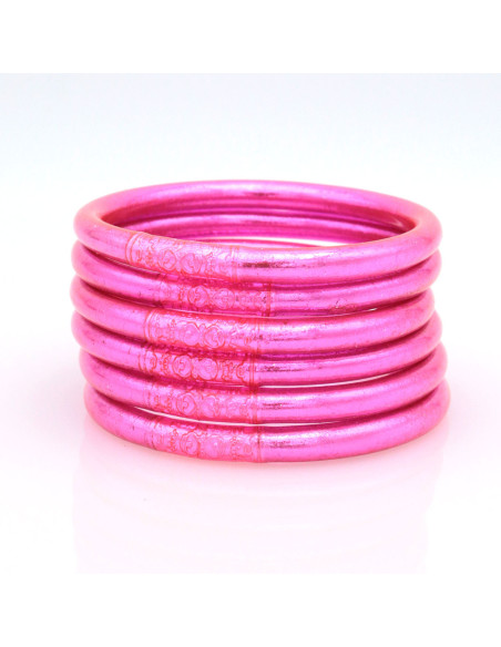 Jonc Bouddhiste Mantra FUSHIA qualité supérieure (à partir de 10€)