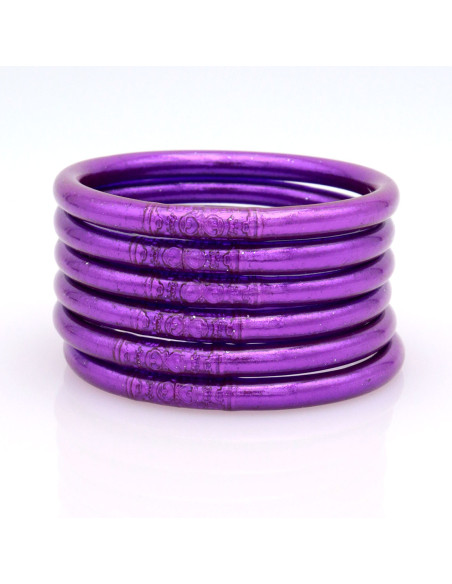 Jonc Bouddhiste Mantra VIOLET foncé qualité supérieure (à partir de 10€)