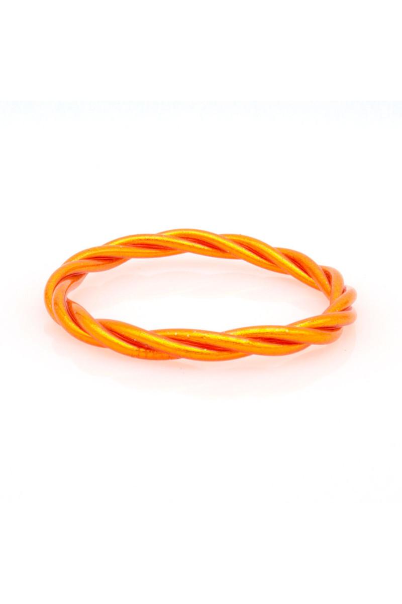 Jonc Bouddhiste torsadé ORANGE