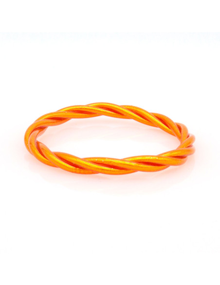 Jonc Bouddhiste torsadé ORANGE