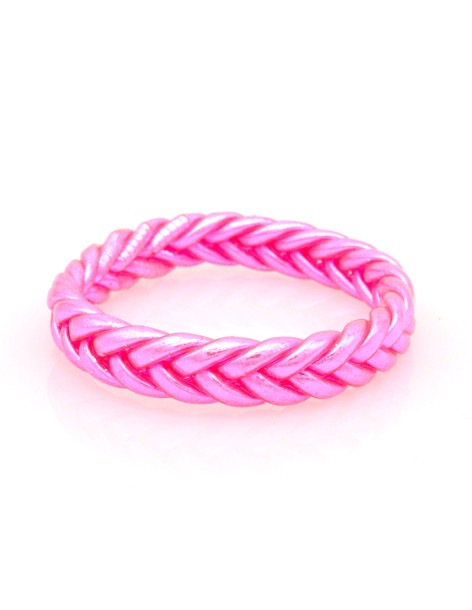 Jonc tressé pink
