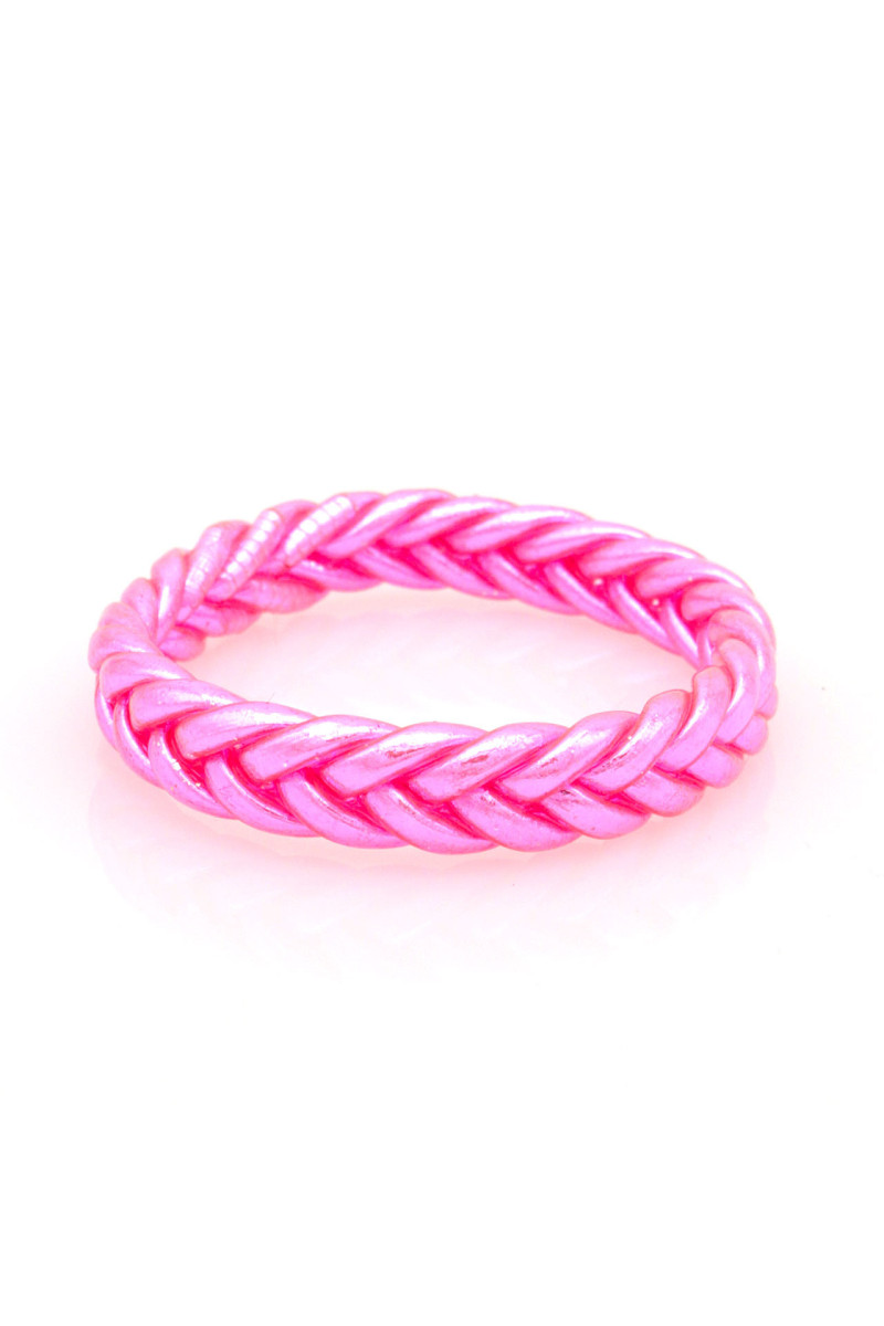Jonc tressé pink