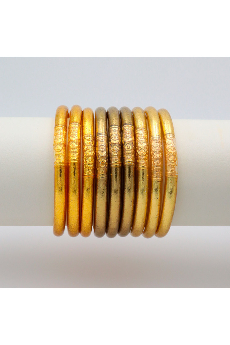 Jonc Bouddhiste Mantra DORÉ ANTIQUE qualité supérieure (à partir de 10€)