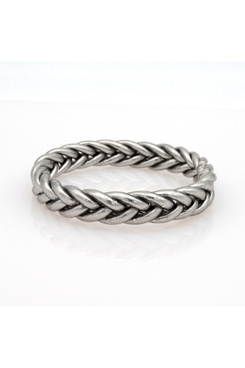 Jonc tressé ARGENT FONCÉ