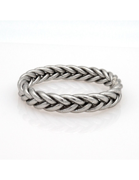 Jonc tressé ARGENT FONCÉ