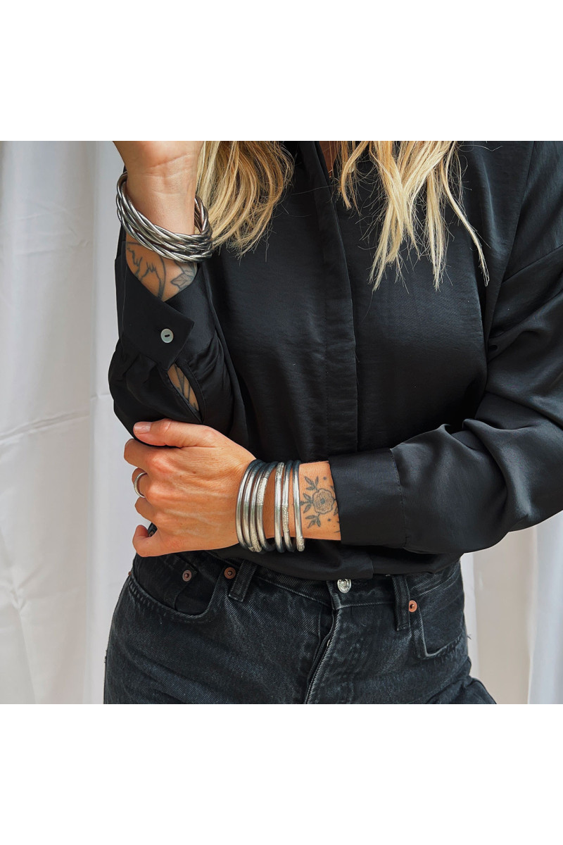Bague Bouddhiste ARGENT FONCÉ