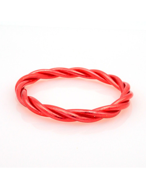 Jonc Bouddhiste torsadé ROUGE CERISE