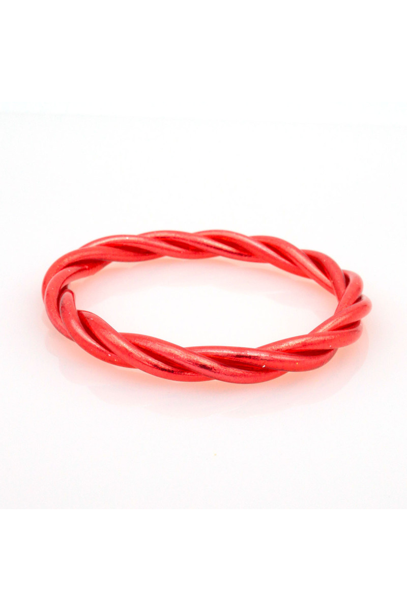Jonc Bouddhiste torsadé ROUGE CERISE