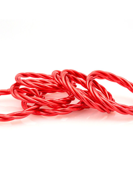 Jonc Bouddhiste torsadé ROUGE CERISE