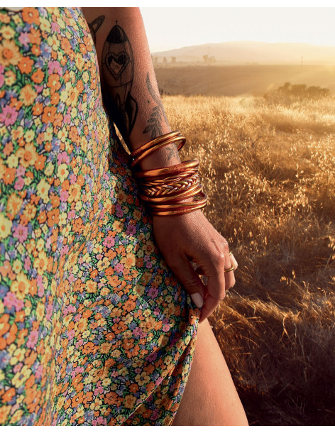 Jonc Bouddhiste Mantra ABRICOT qualité supérieure (à partir de 10€) 2