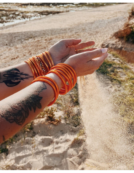 Jonc bouddhiste FIN ORANGE (à partir de 9€)