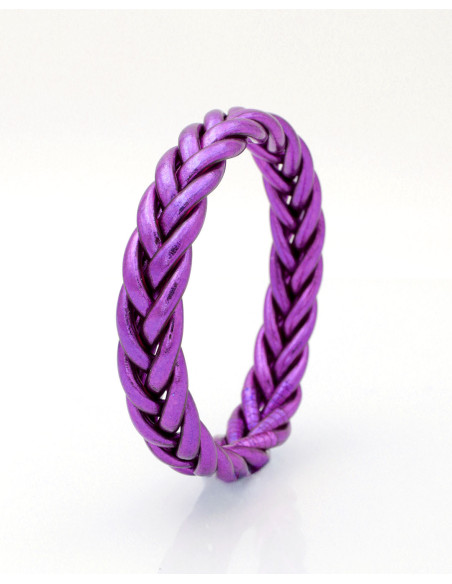 Jonc Bouddhiste tressé Violet foncé