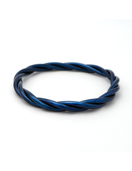 Jonc Bouddhiste torsadé COSMIC BLUE