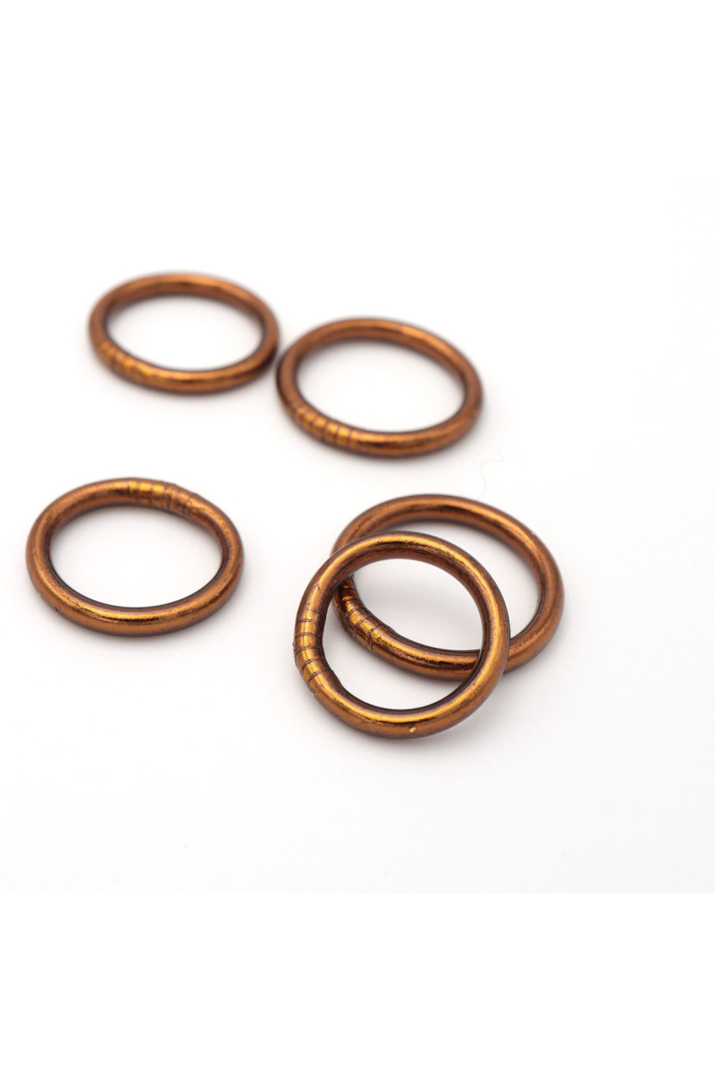 Bague Bouddhiste marron glacé