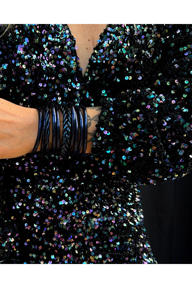 Jonc Bouddhiste tressé COSMIC BLUE