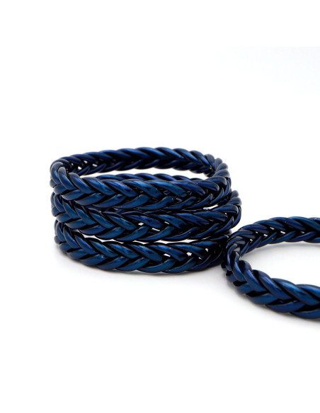 Jonc Bouddhiste tressé COSMIC BLUE