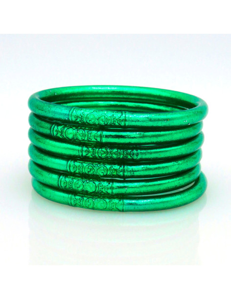 Jonc Bouddhiste Mantra GREEN FONCÉ qualité supérieure (à partir de 10€)