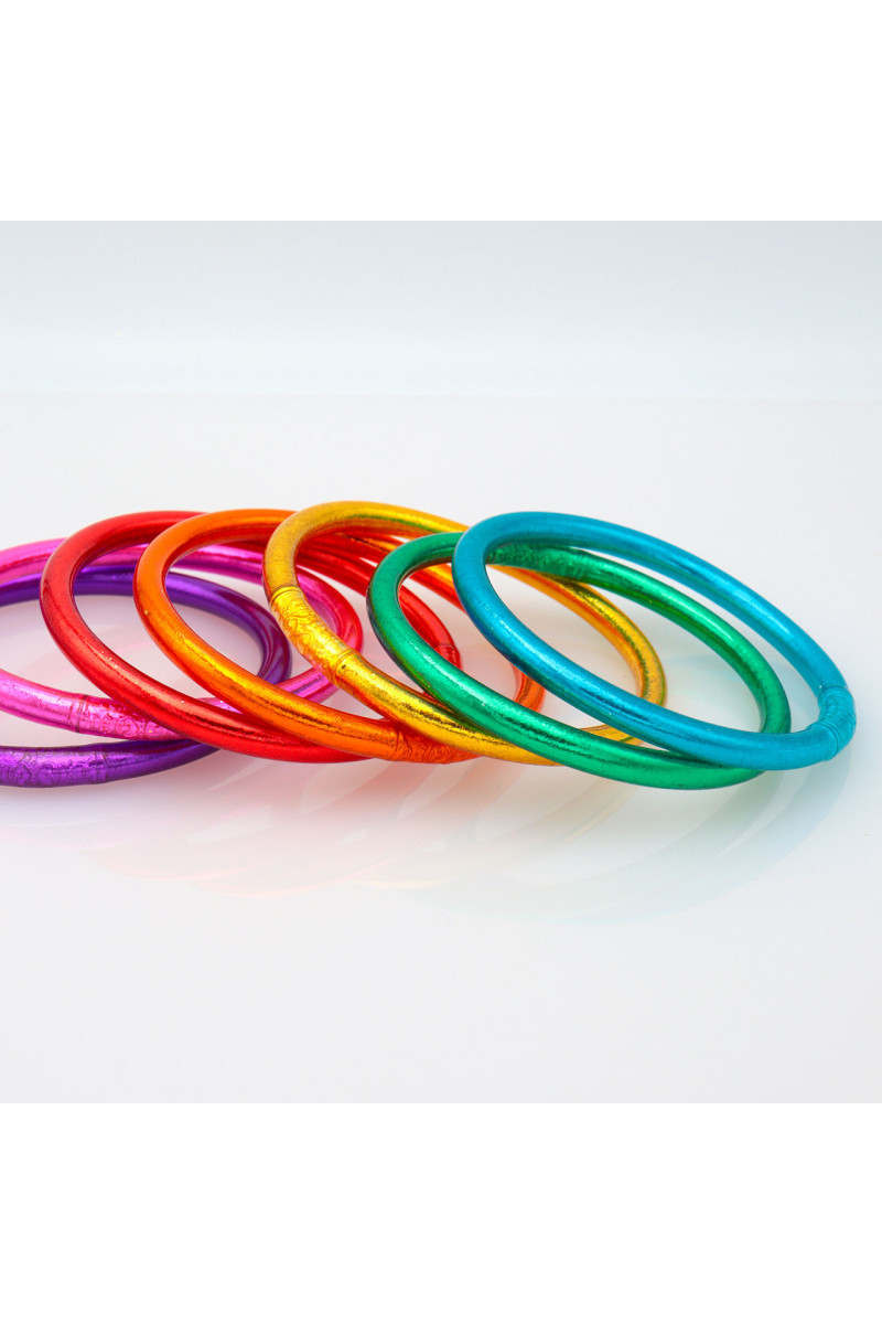 Lot de 7 joncs bouddhistes mantra RAINBOW