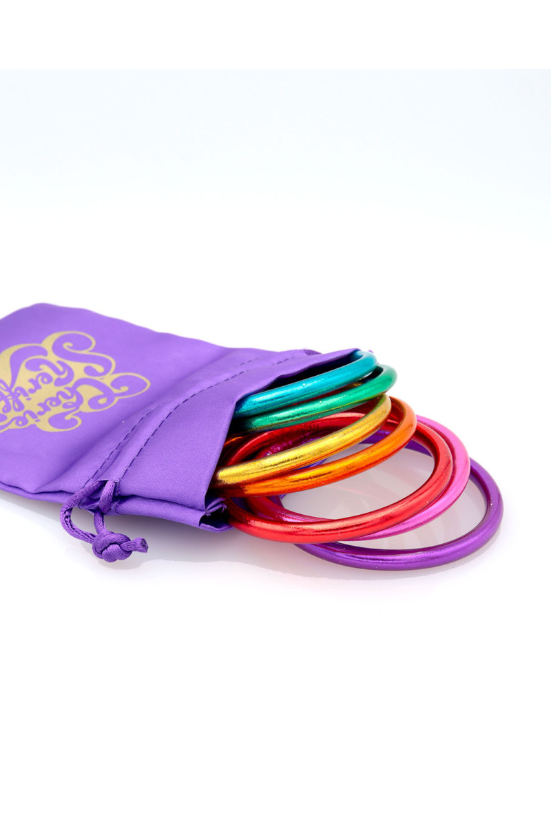 Lot de 7 joncs bouddhistes mantra RAINBOW