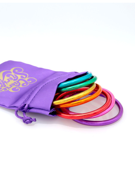 Lot de 7 joncs bouddhistes mantra RAINBOW