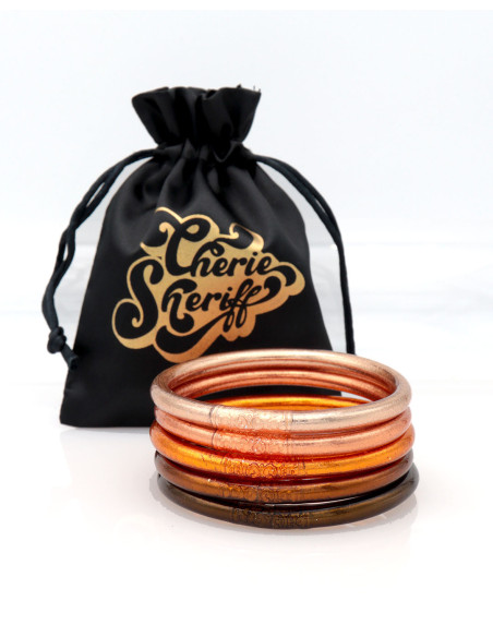 Lot de 5 joncs bouddhistes Champagne et Chocolat