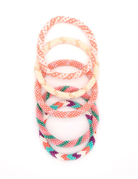 Bracelet Népalais 45 Rose Poudré