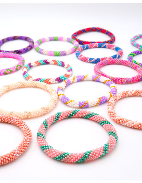 Bracelet Népalais 45 Rose Poudré