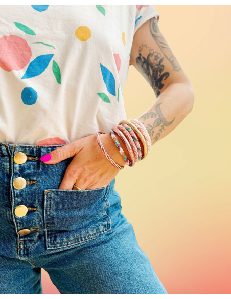 Bracelet Népalais 45 Rose Poudré