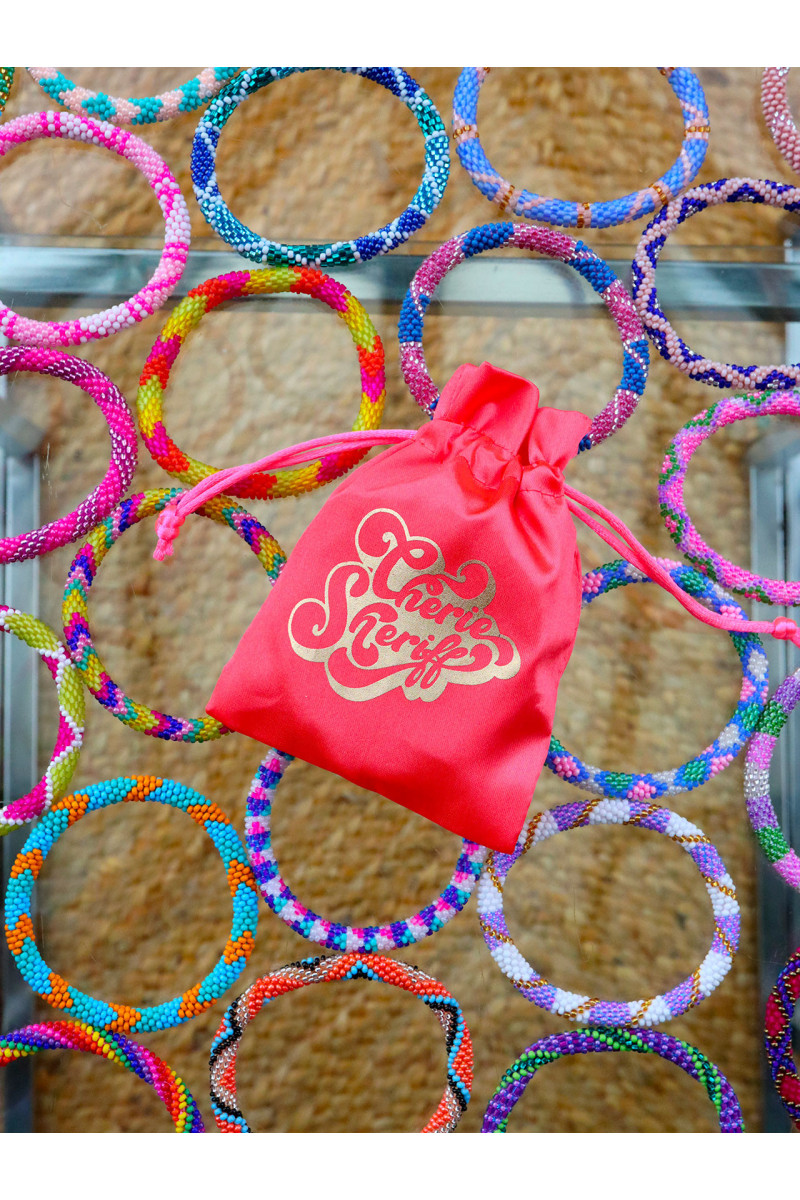 Bracelet Népalais 50 Rose Bleu