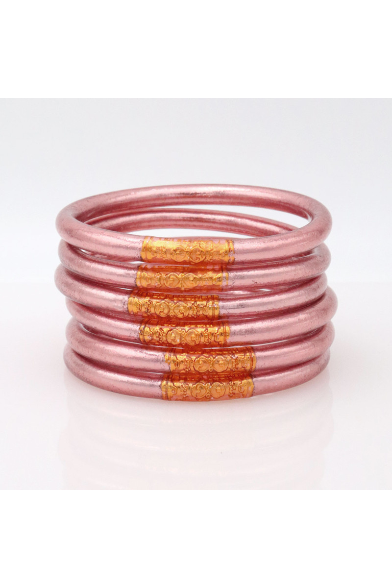 Jonc Bouddhiste ROSE GOLD avec mantra ABRICOT
